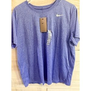 Nike Dri Fit Purple Short Sleeve Training Tee Women's XL Athletic Top NWT